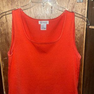 Due Per Due Orange Silk & Nylon Tank Dressy